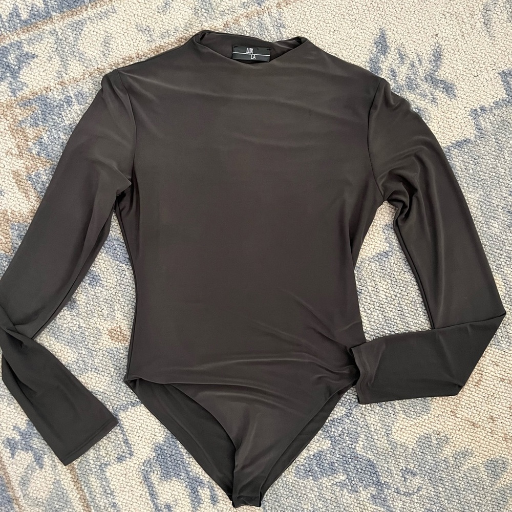 LUX LA olive green  Long Sleeve Bodysuit